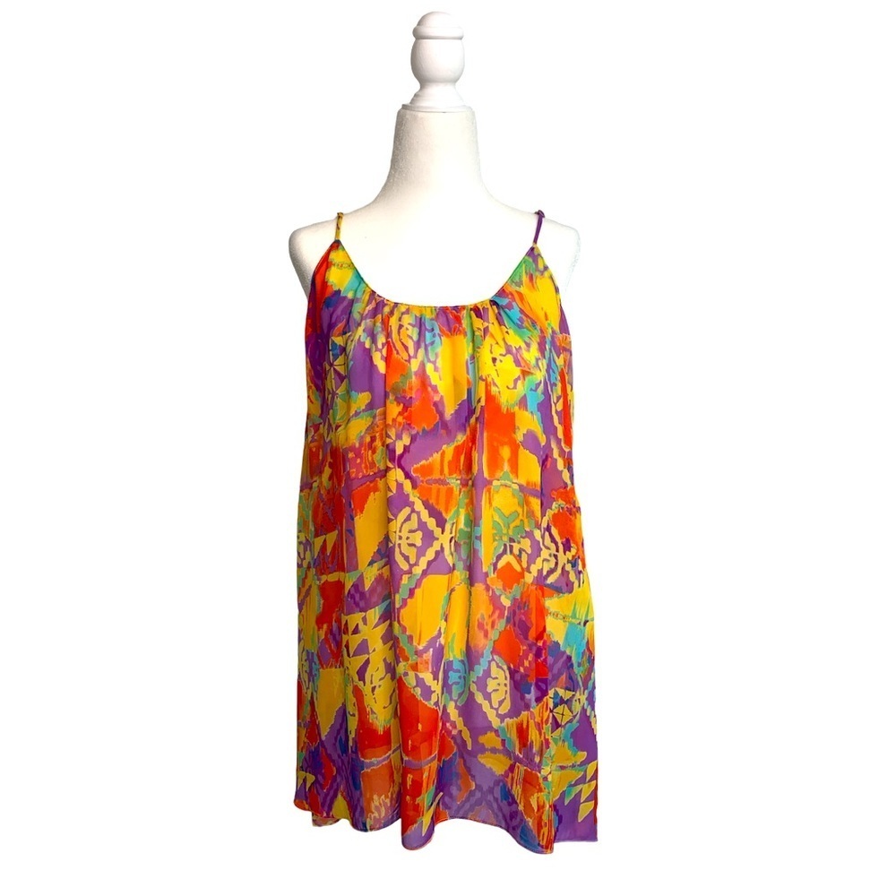 Show Me Your MuMu Vibrant Yellow Multi Print Mini Dress